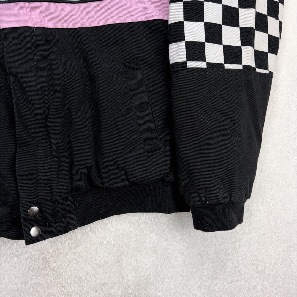 Hello Kitty Racing Jacket Pink/Black Checkerboard Women's S - Picture 7 of 10